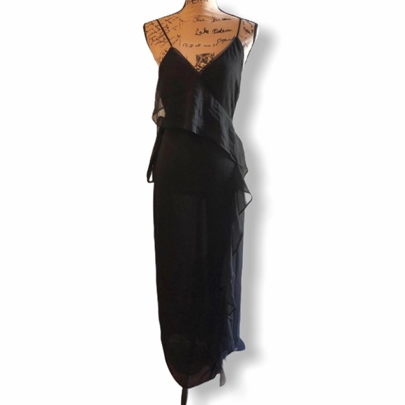 sheer wrap maxi dress